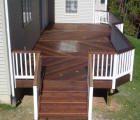 Ipe with white vinyl rails